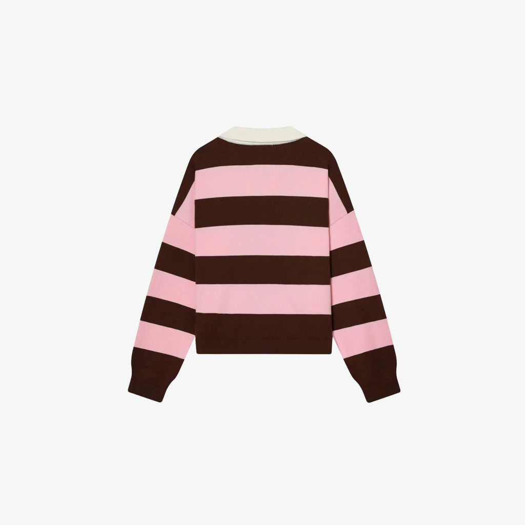 W | VINTAGE STRIPE POLO SWEATER