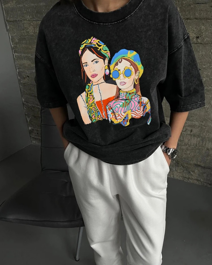 ABOVE ART OVERSIZED COTTON T-SHIRT