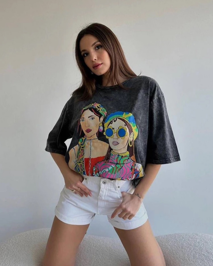 ABOVE ART OVERSIZED COTTON T-SHIRT