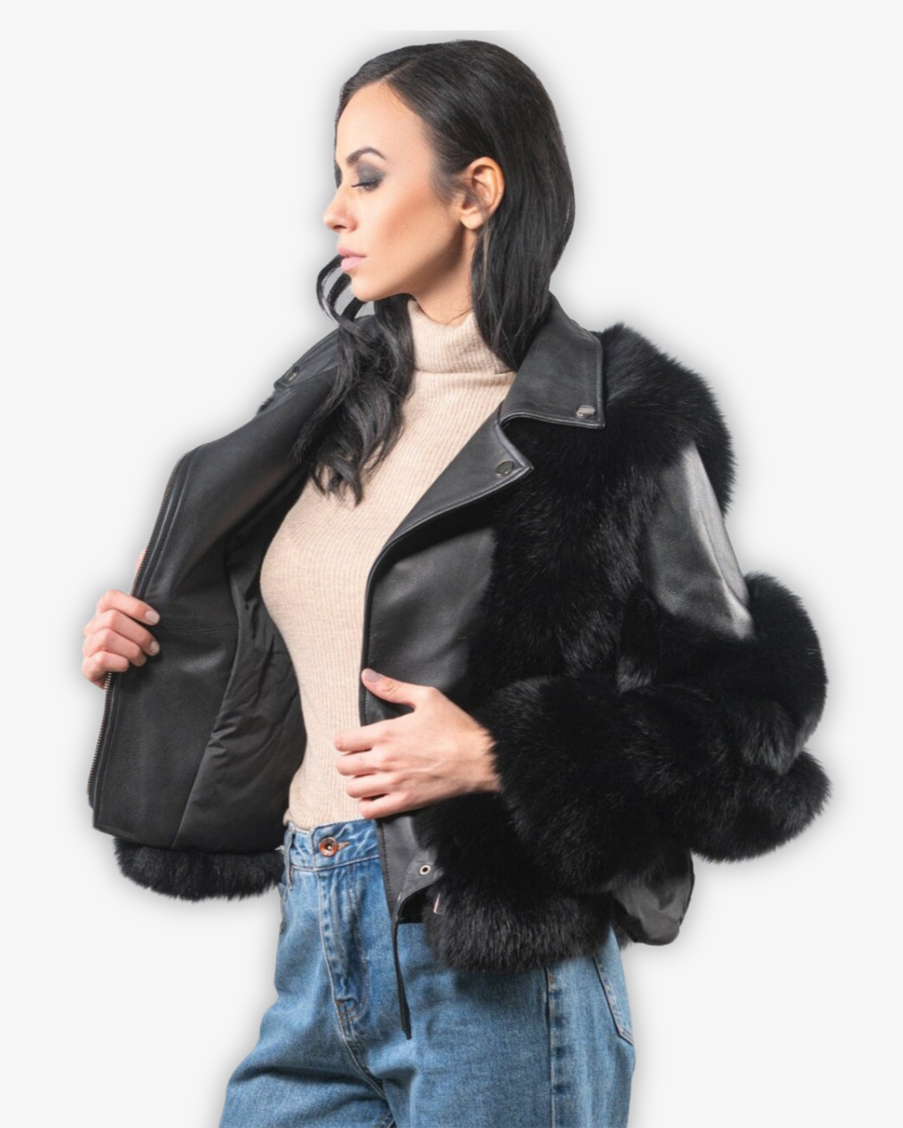 LUXURY LEATHER FUR JACKET
