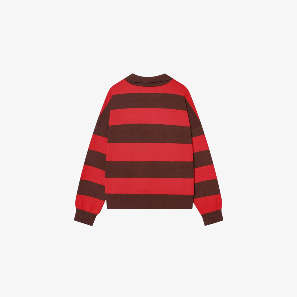 W | VINTAGE STRIPE POLO SWEATER