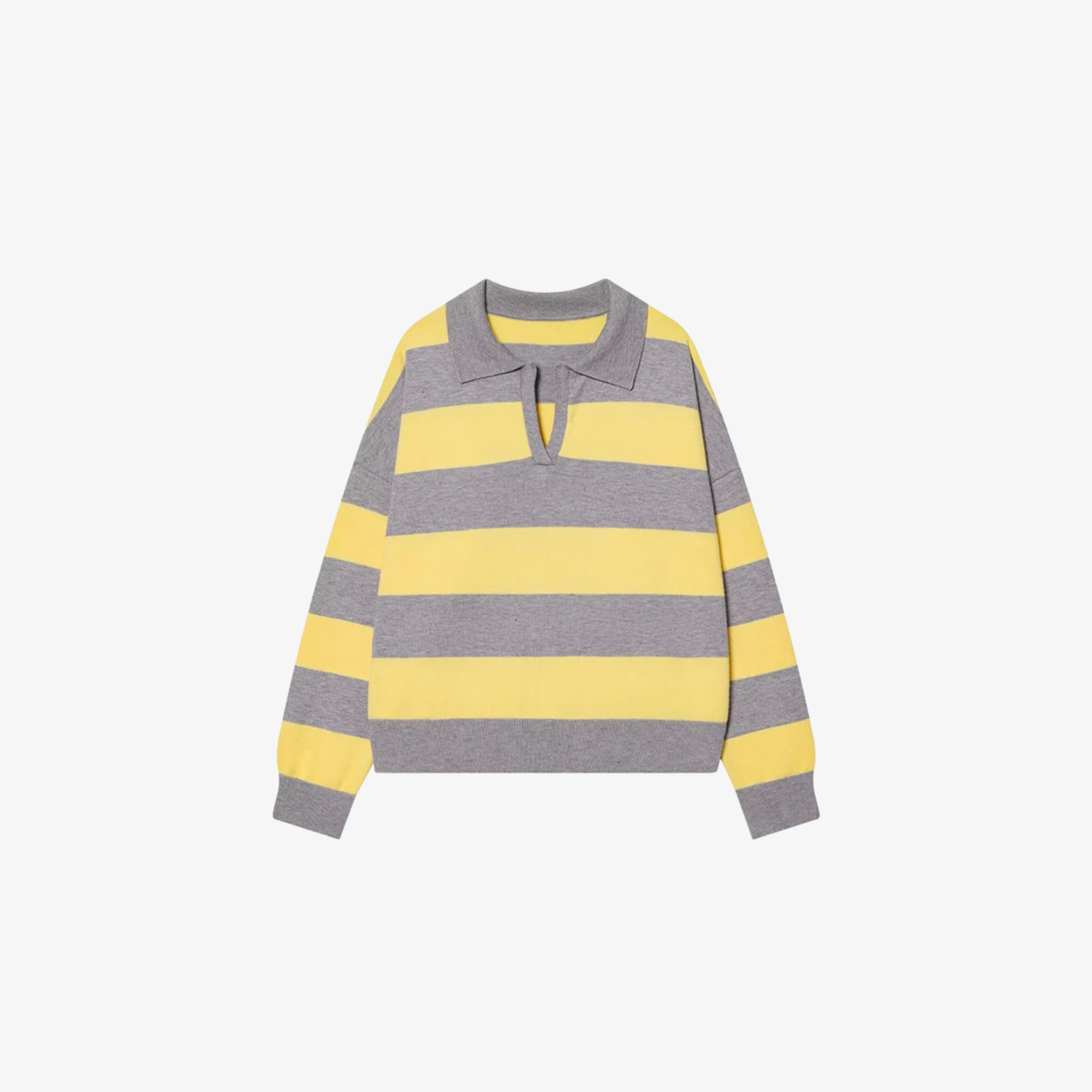 W | VINTAGE STRIPE POLO SWEATER