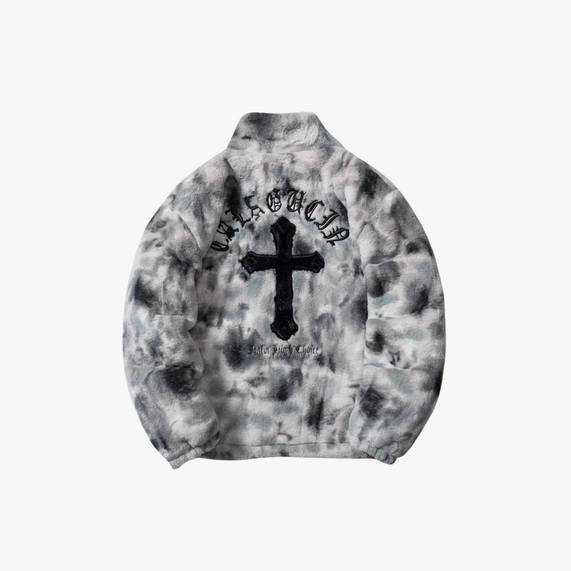 CROSS FLEECE FLUFFY JACKET