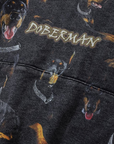 OVERSIZED WASHED DOBERMAN HOODIE