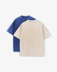 230GSM WASHED T-SHIRTS 2-PACK