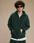 360GSM LOOSE FIT WASHED ZIP UP HOODIE