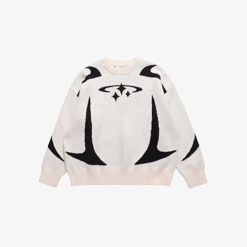 M | GRAPHIC STAR KNIT SWEATER