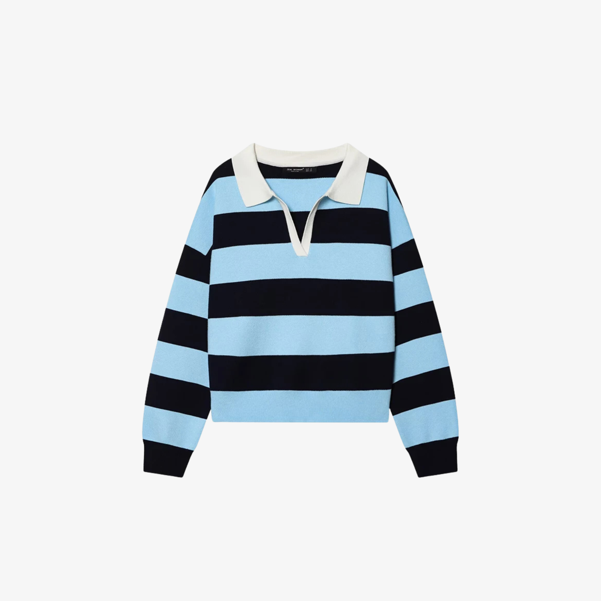 W | VINTAGE STRIPE POLO SWEATER