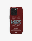 'PERFECTION' BURGUNDY RED PHONE CASE