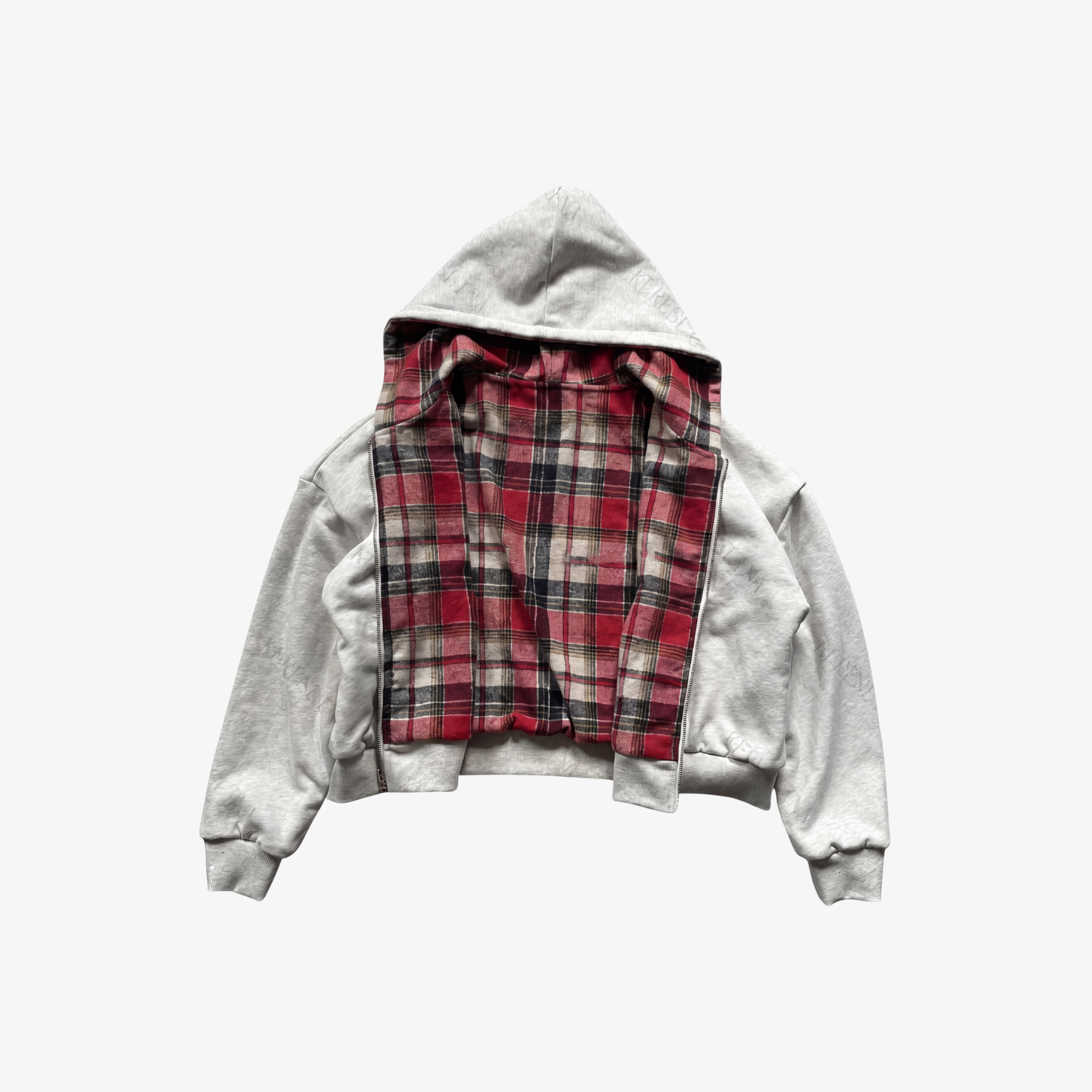 W | REVERSIBLE CHECK HOODIE