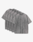 230GSM WASHED T-SHIRTS 5-PACK