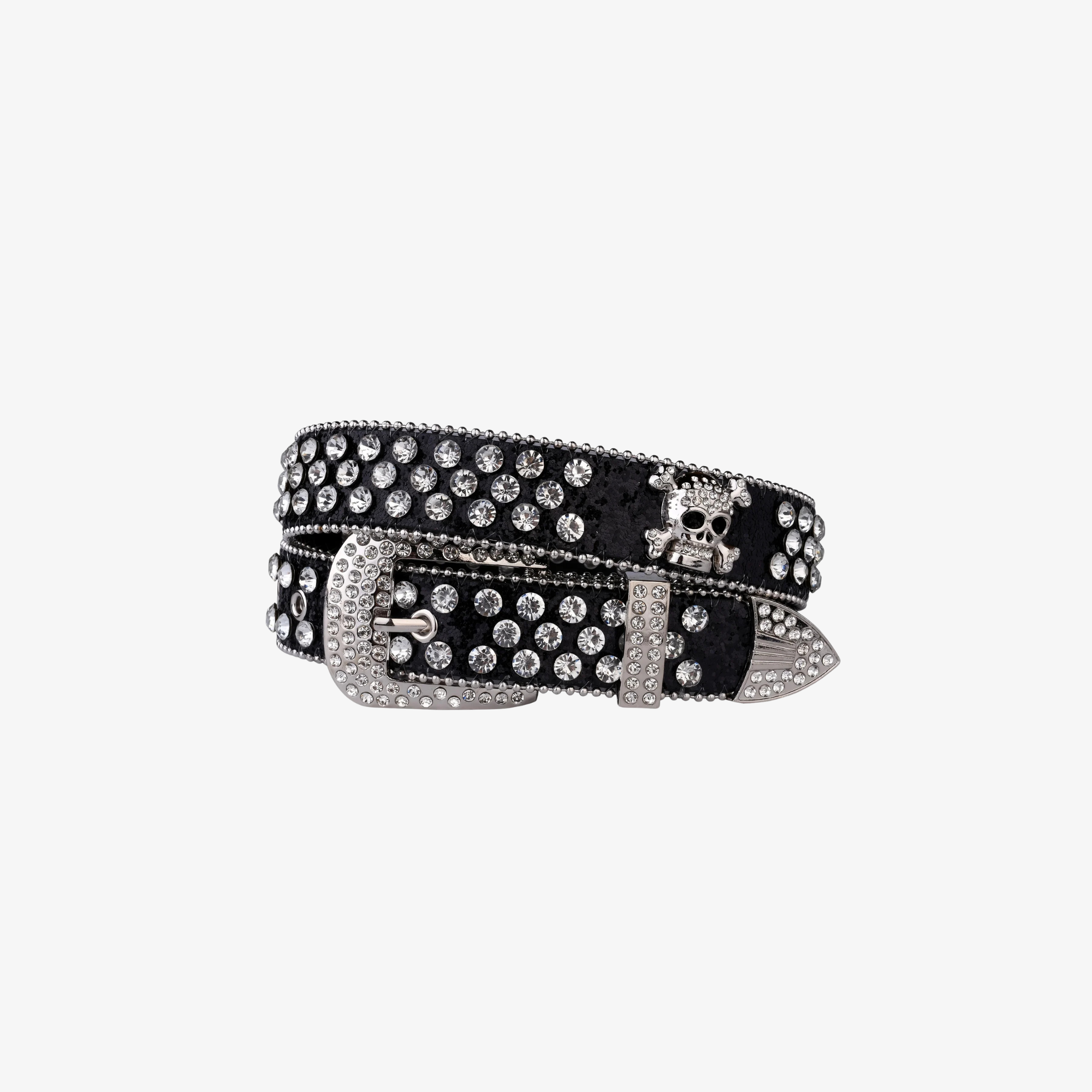 RHINESTONE SKULL BELT