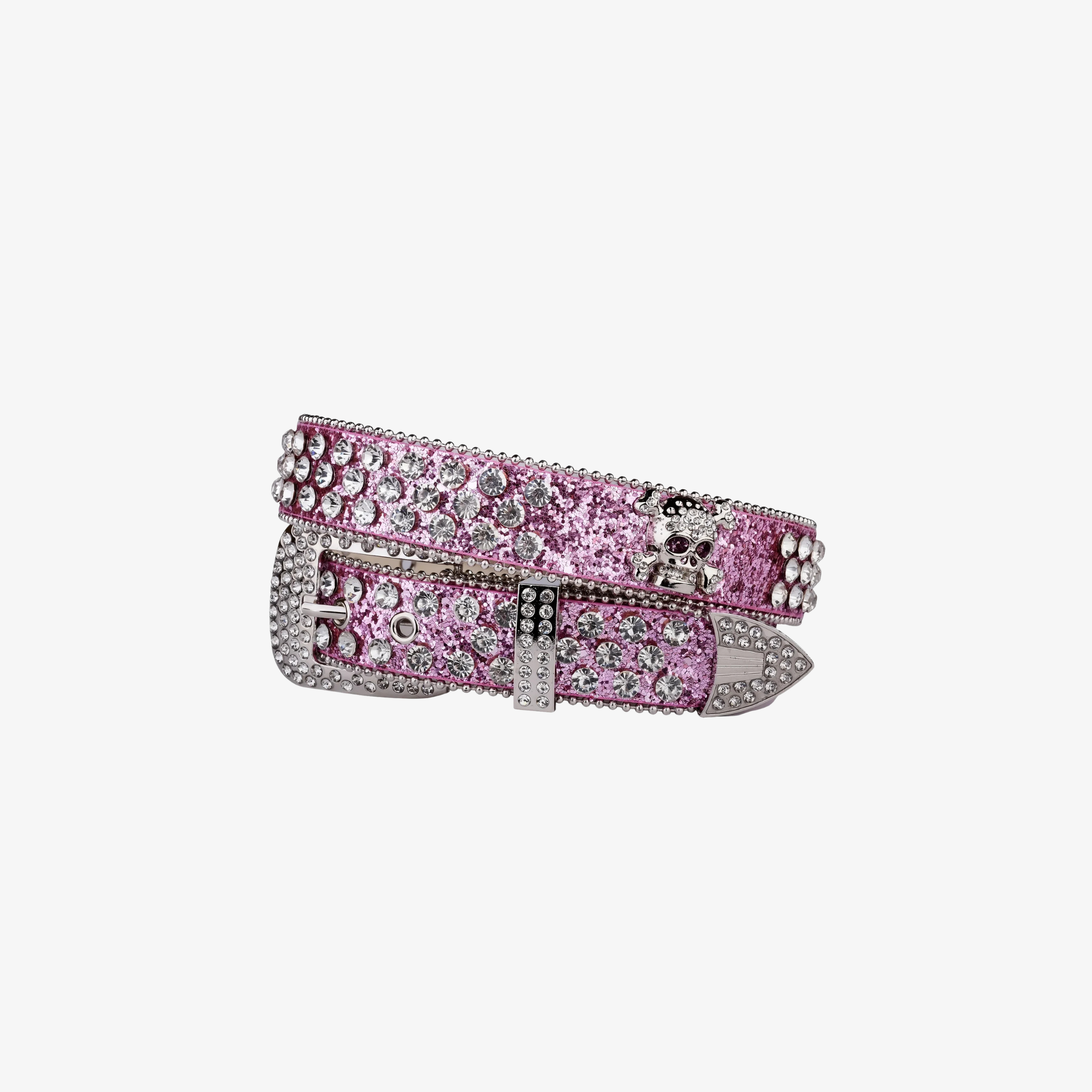 RHINESTONE SKULL BELT