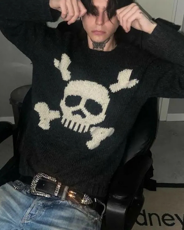 RETRO SKULL SWEATER