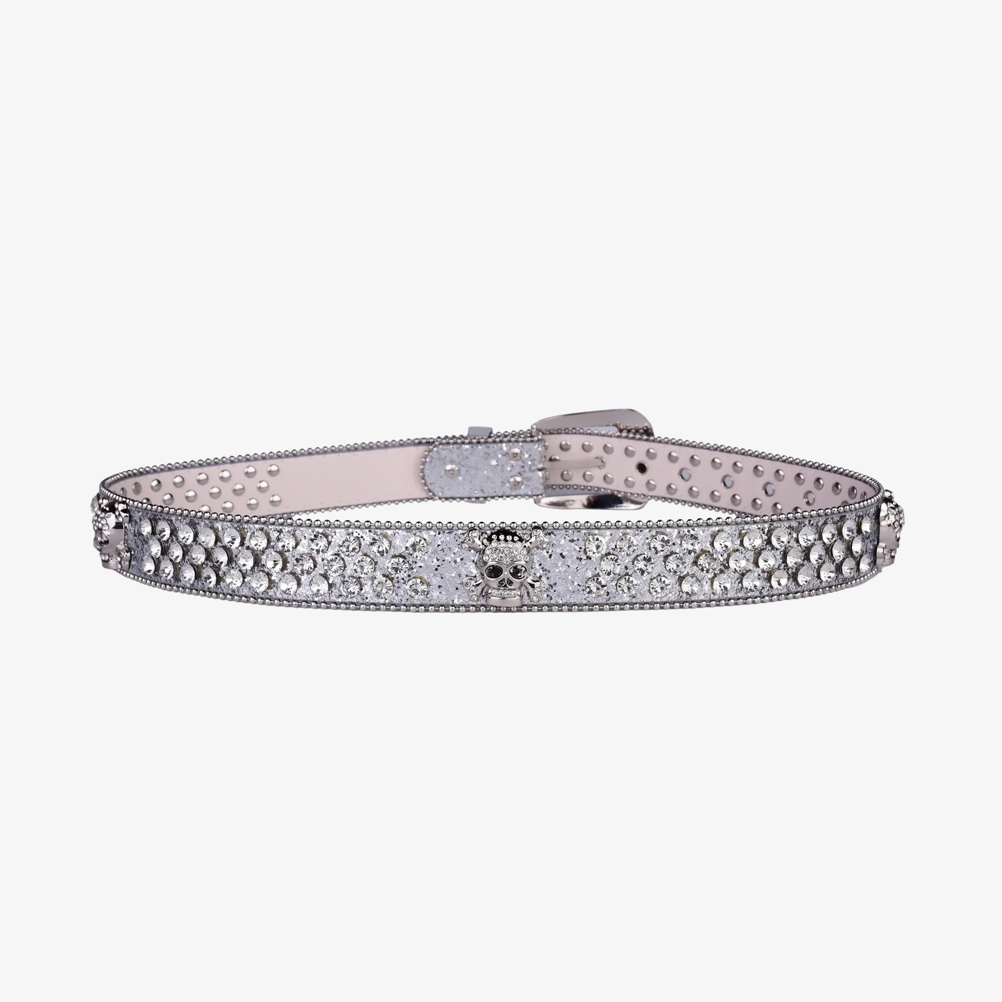 RHINESTONE SKULL BELT