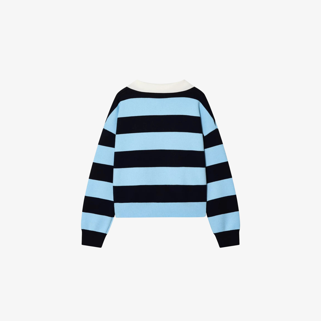 W | VINTAGE STRIPE POLO SWEATER
