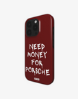 'NMFP' BURGUNDY RED PHONE CASE