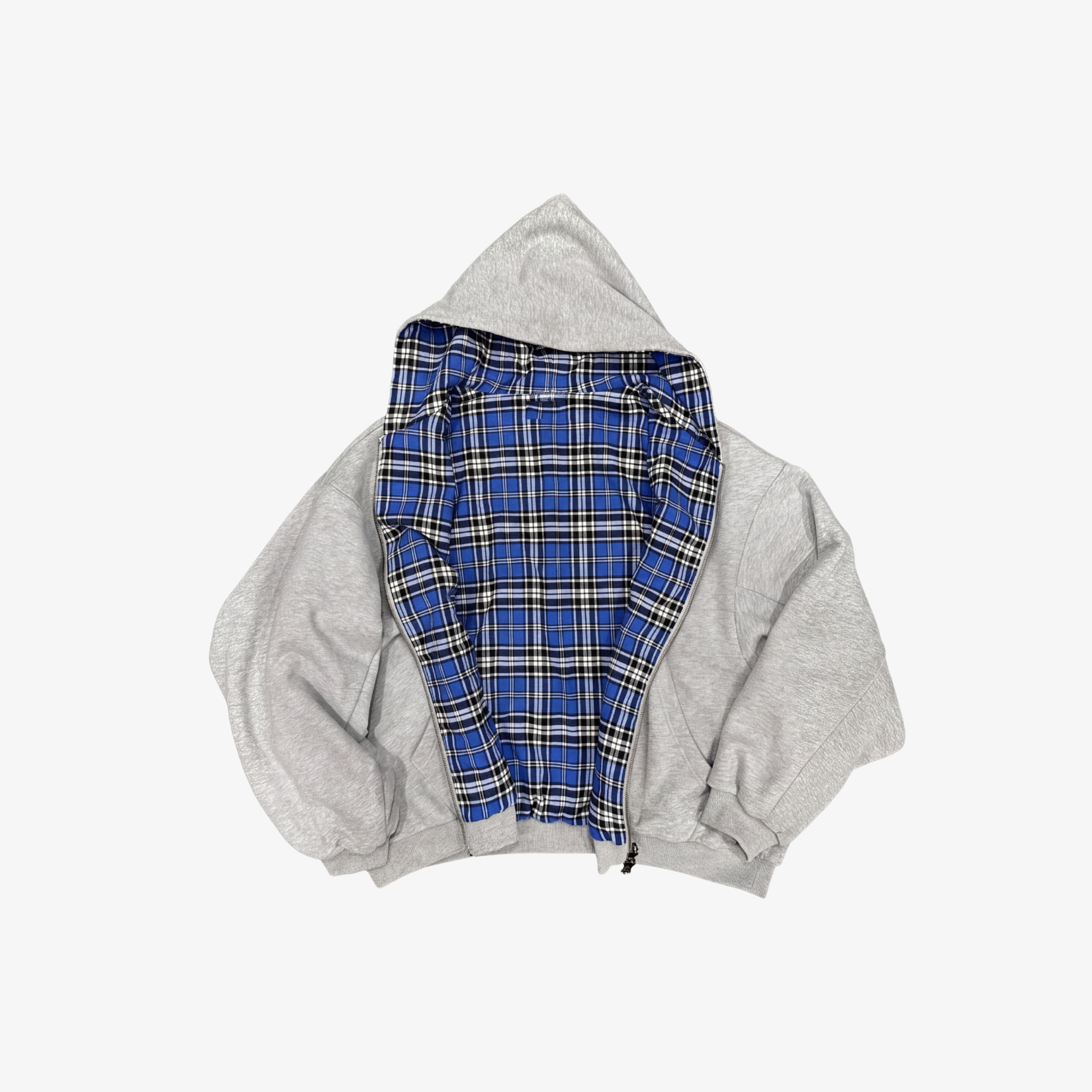 W | REVERSIBLE CHECK HOODIE