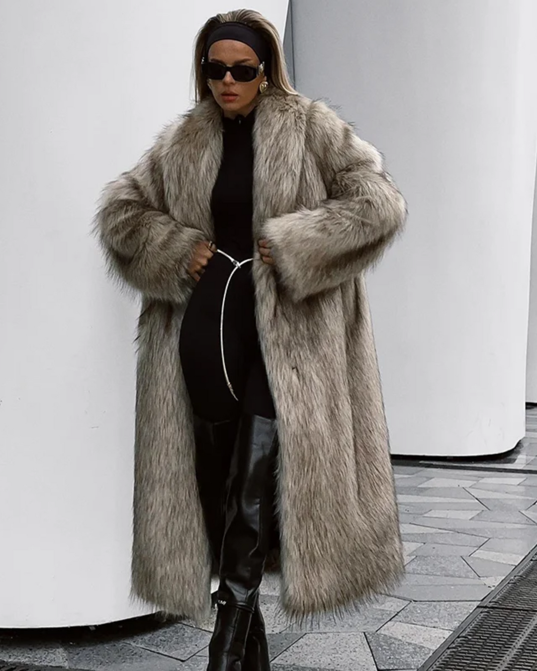 FAUX FUR LONG COAT