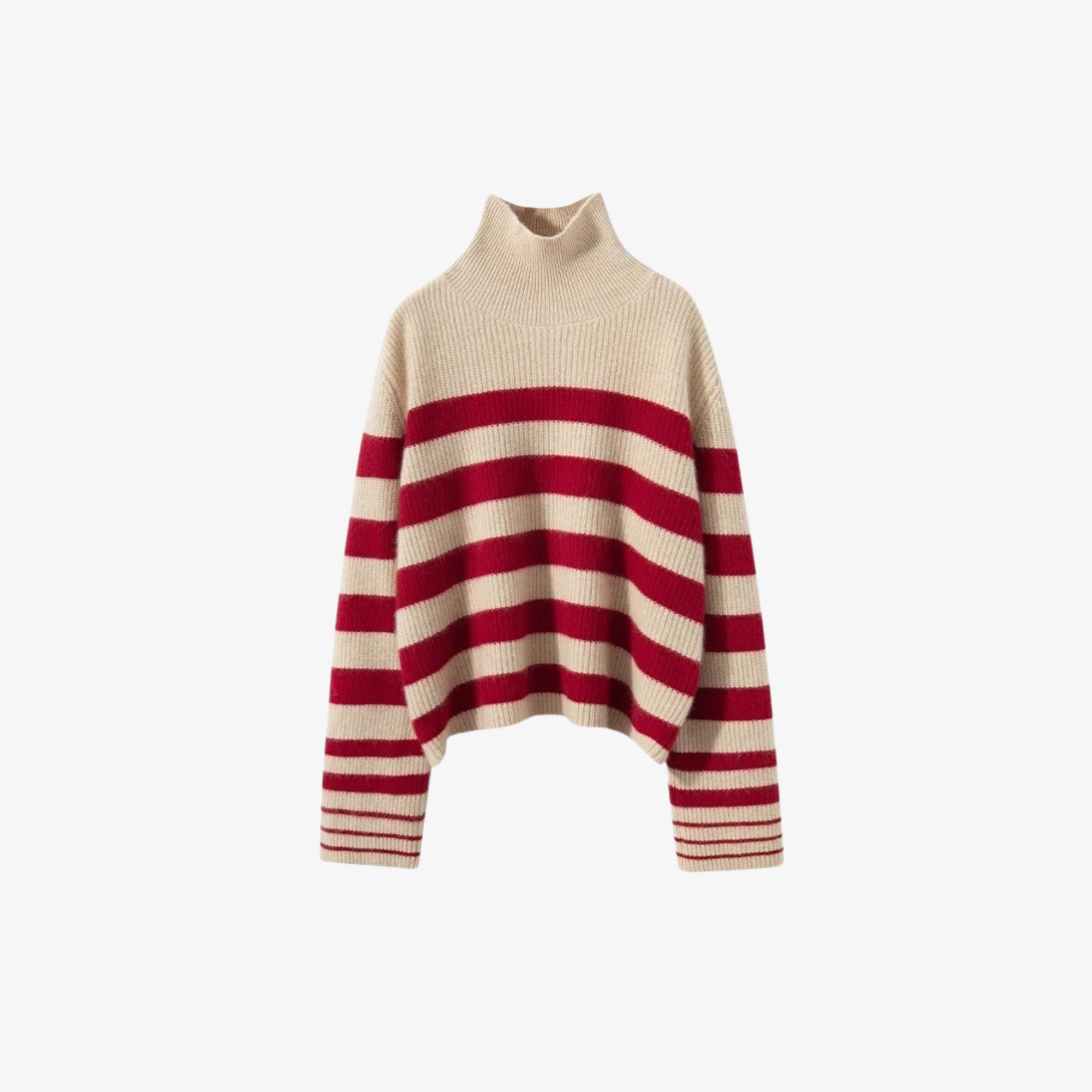 W | HERITAGE STRIPE TURTLENECK