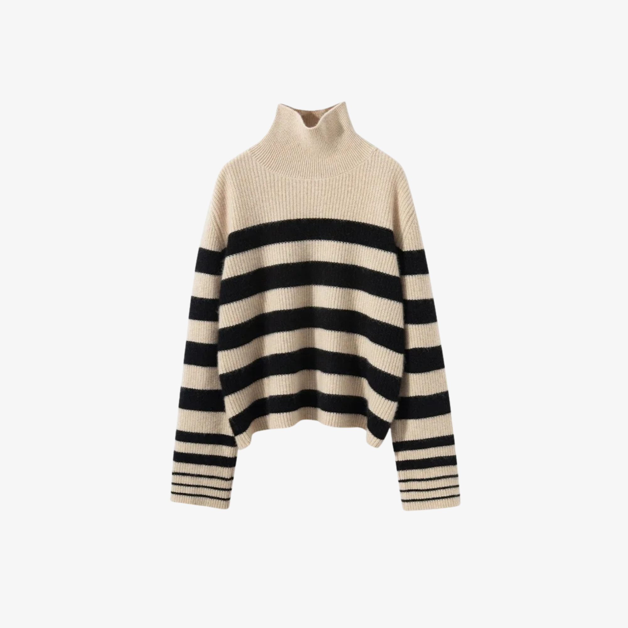 W | HERITAGE STRIPE TURTLENECK