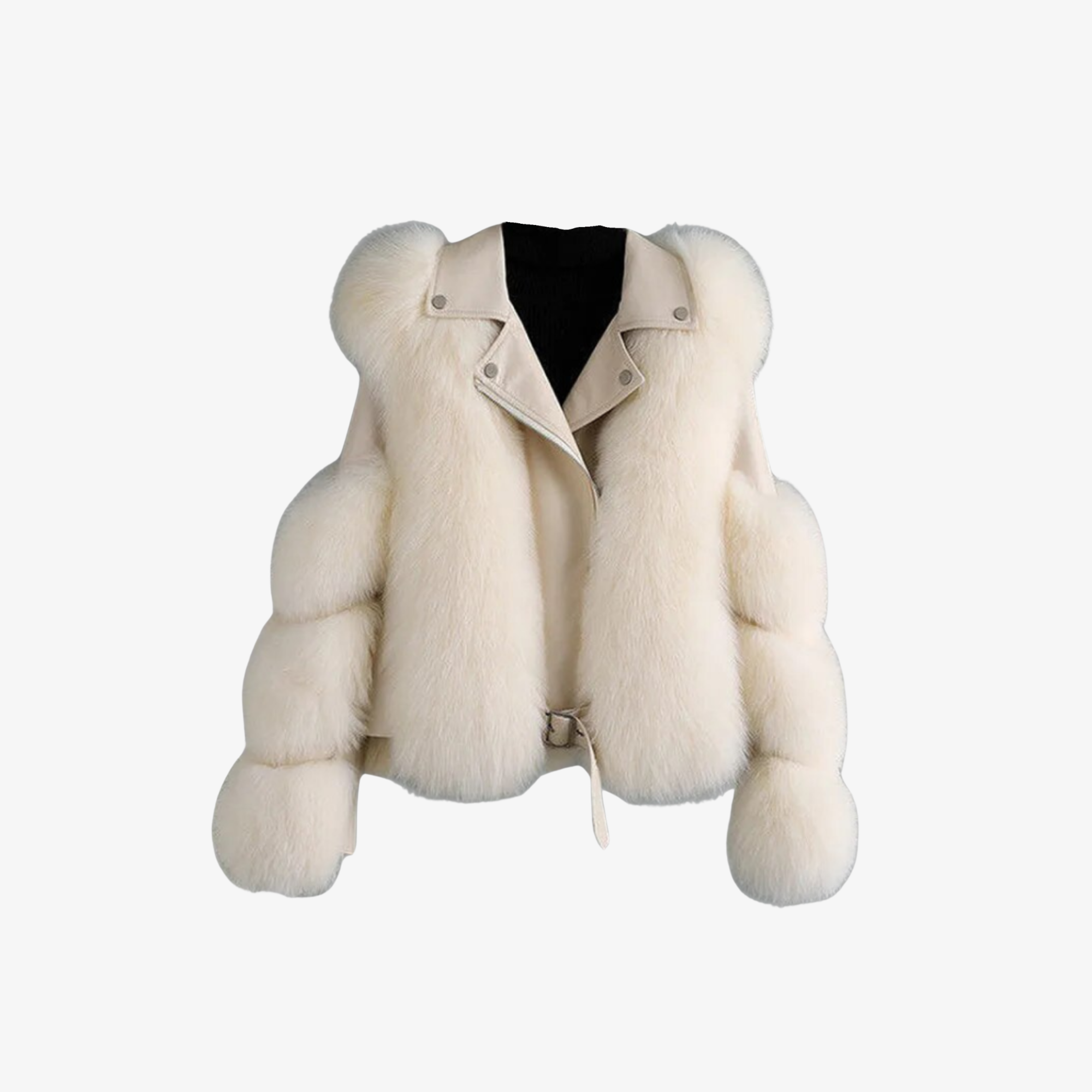 LEATHER JACKET — FUR LINED