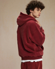 360GSM LOOSE FIT WASHED ZIP UP HOODIE