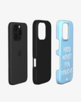 'NMFP' BABY BLUE PHONE CASE