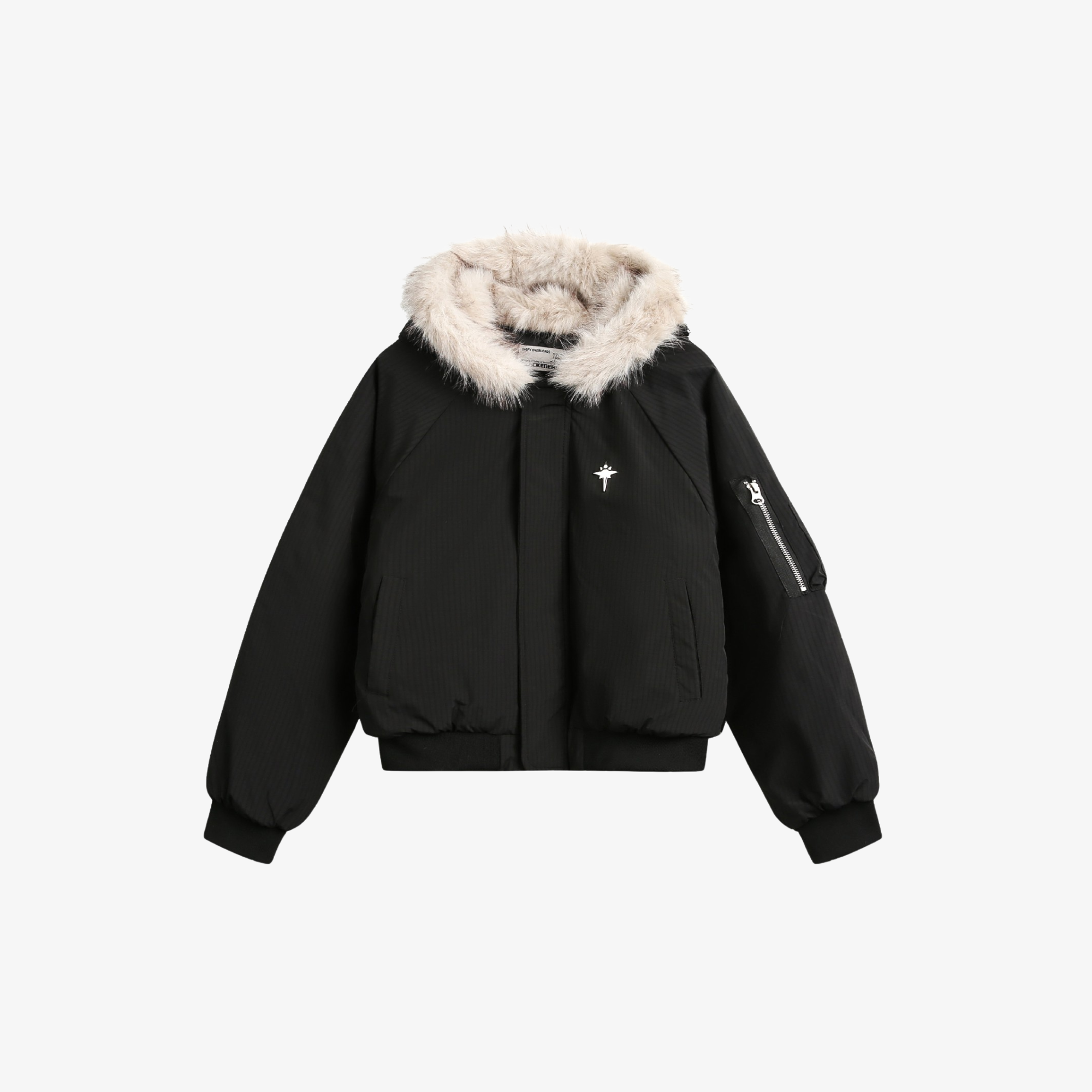 FUR HOODED BOMBER
