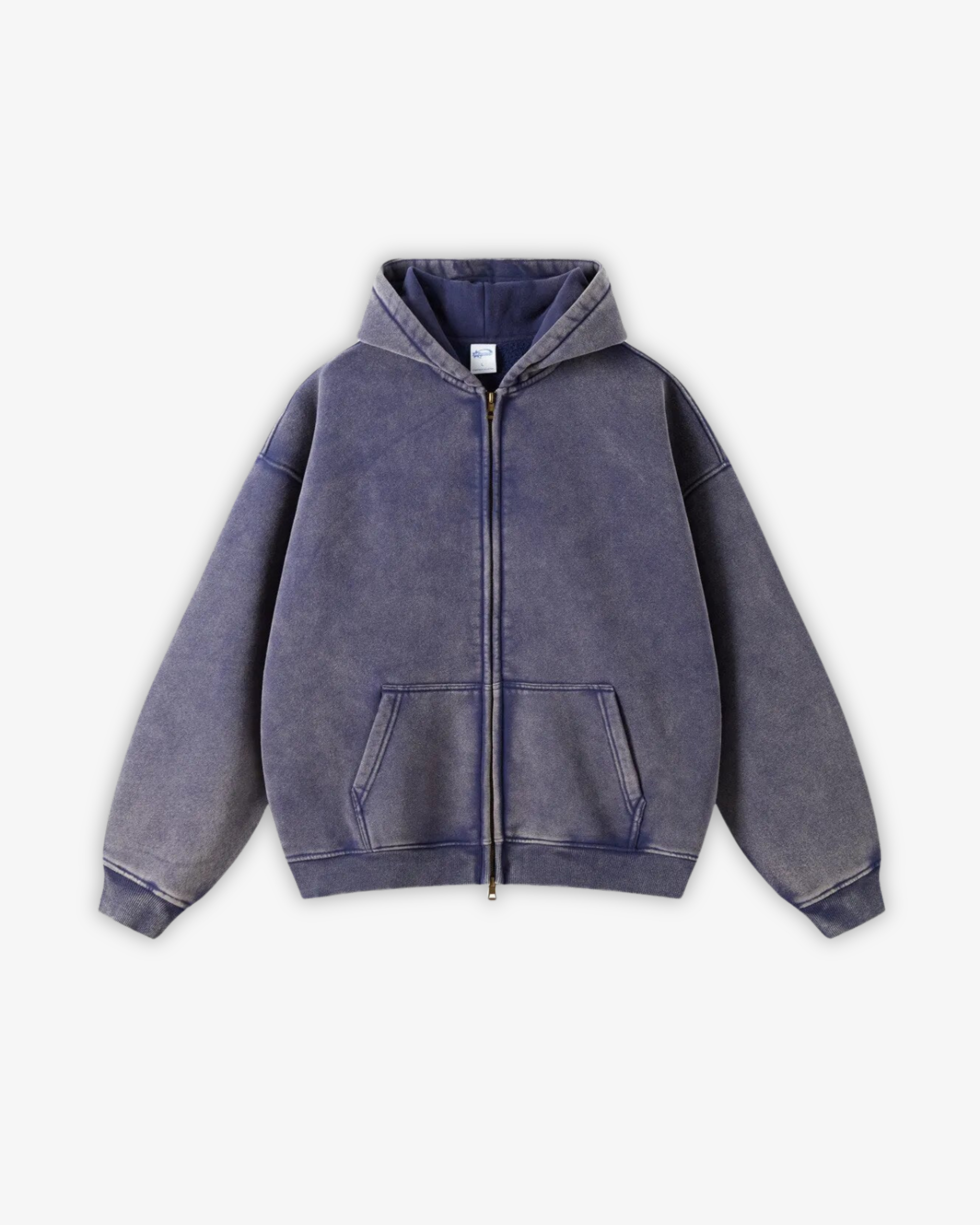 360GSM LOOSE FIT WASHED ZIP UP HOODIE