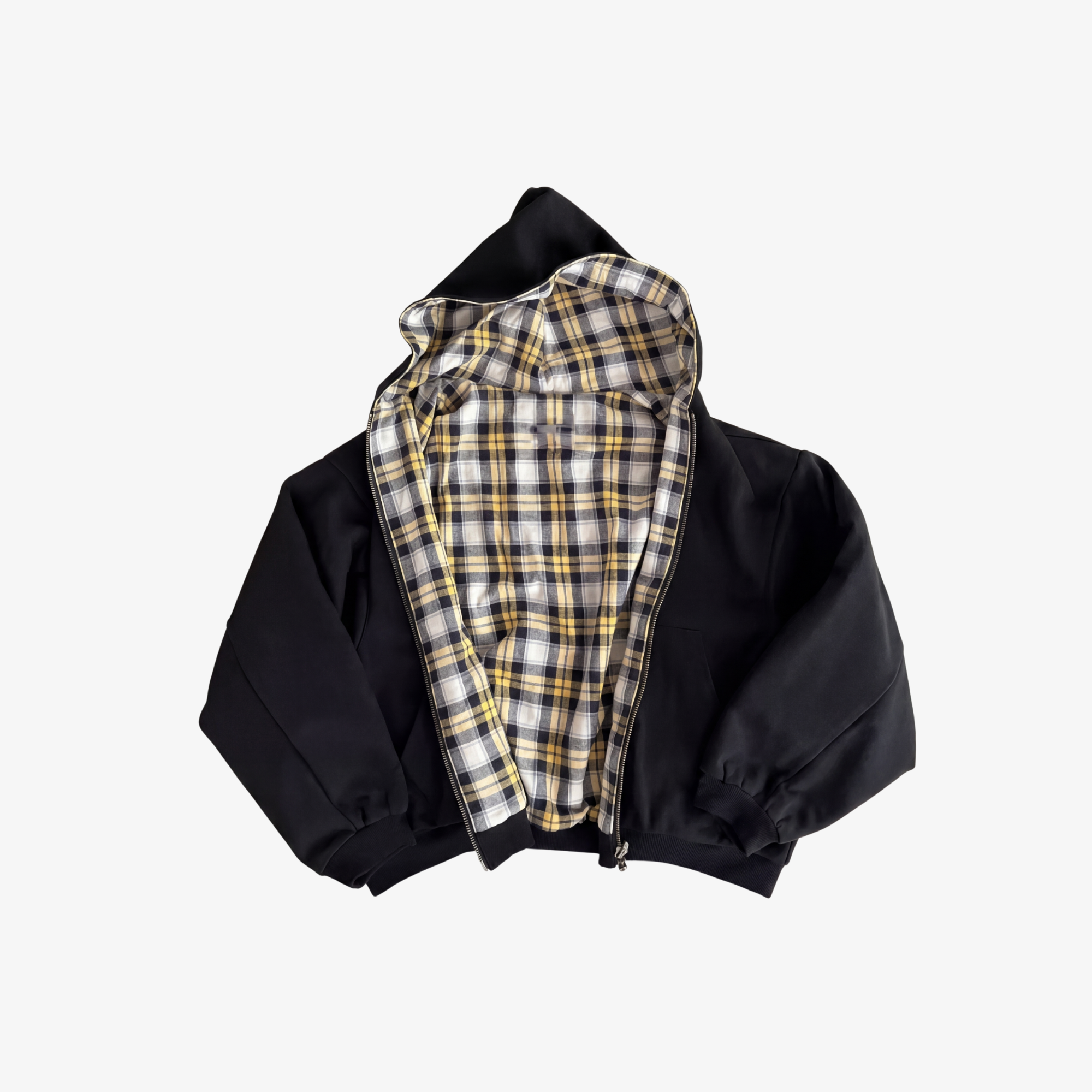 W | REVERSIBLE CHECK HOODIE