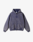 360GSM LOOSE FIT WASHED ZIP UP HOODIE