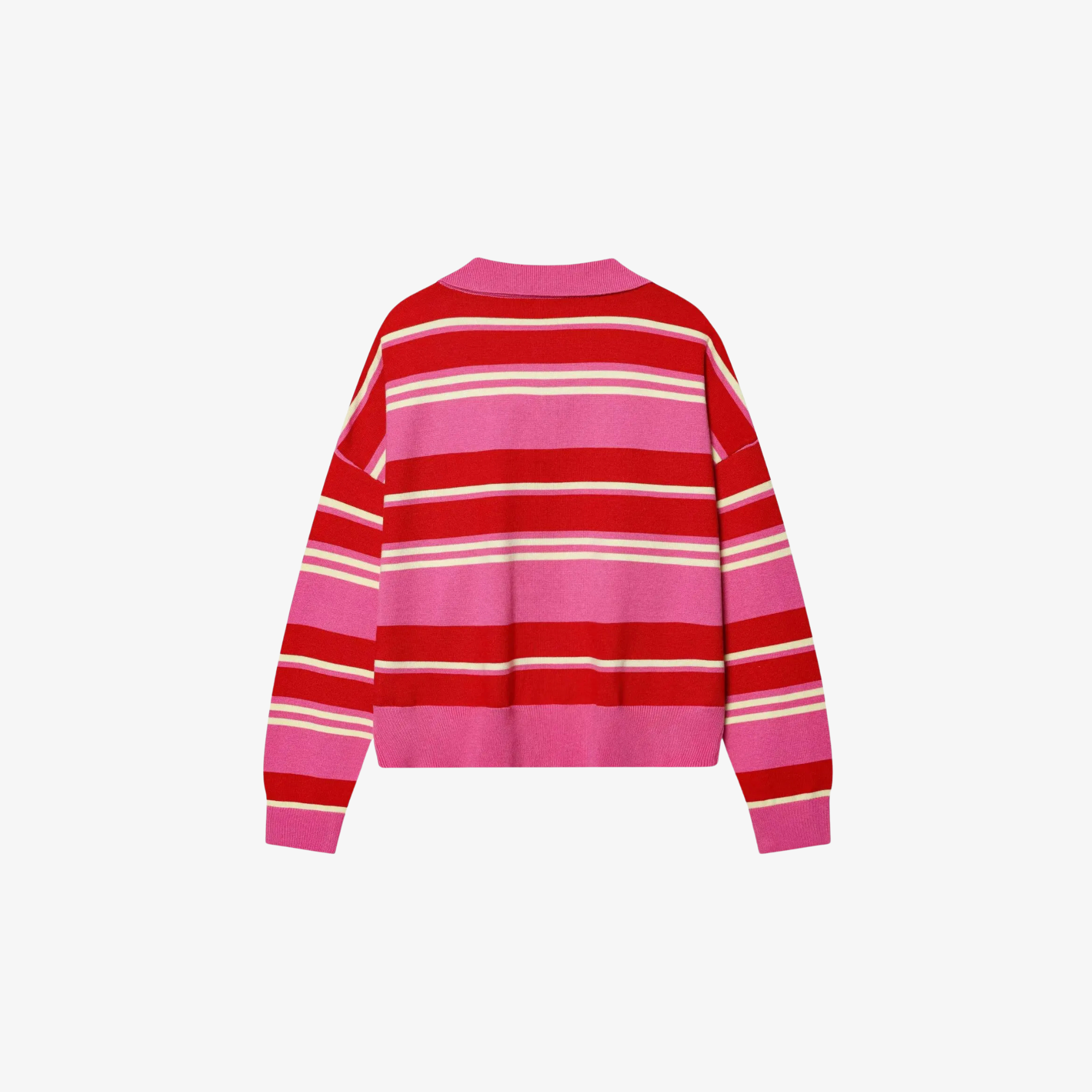 W | VINTAGE STRIPE POLO SWEATER