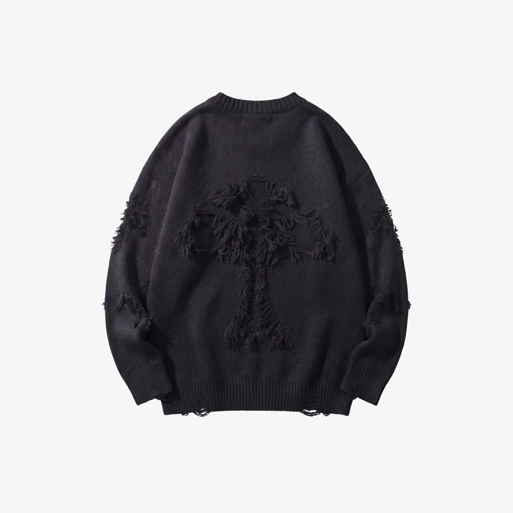 W | Y2K DISTRESSED SWEATER