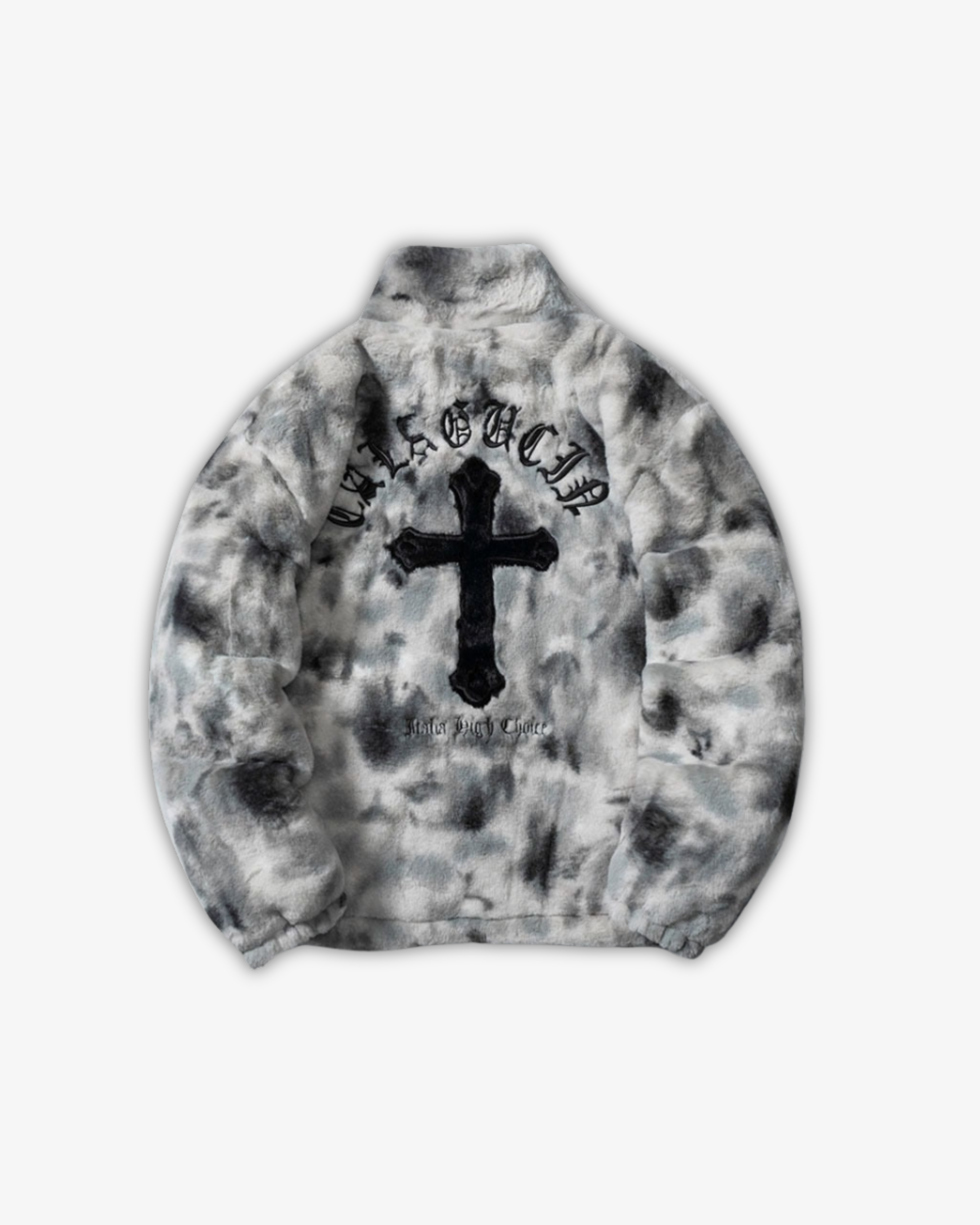 CROSS FLEECE FLUFFY JACKET