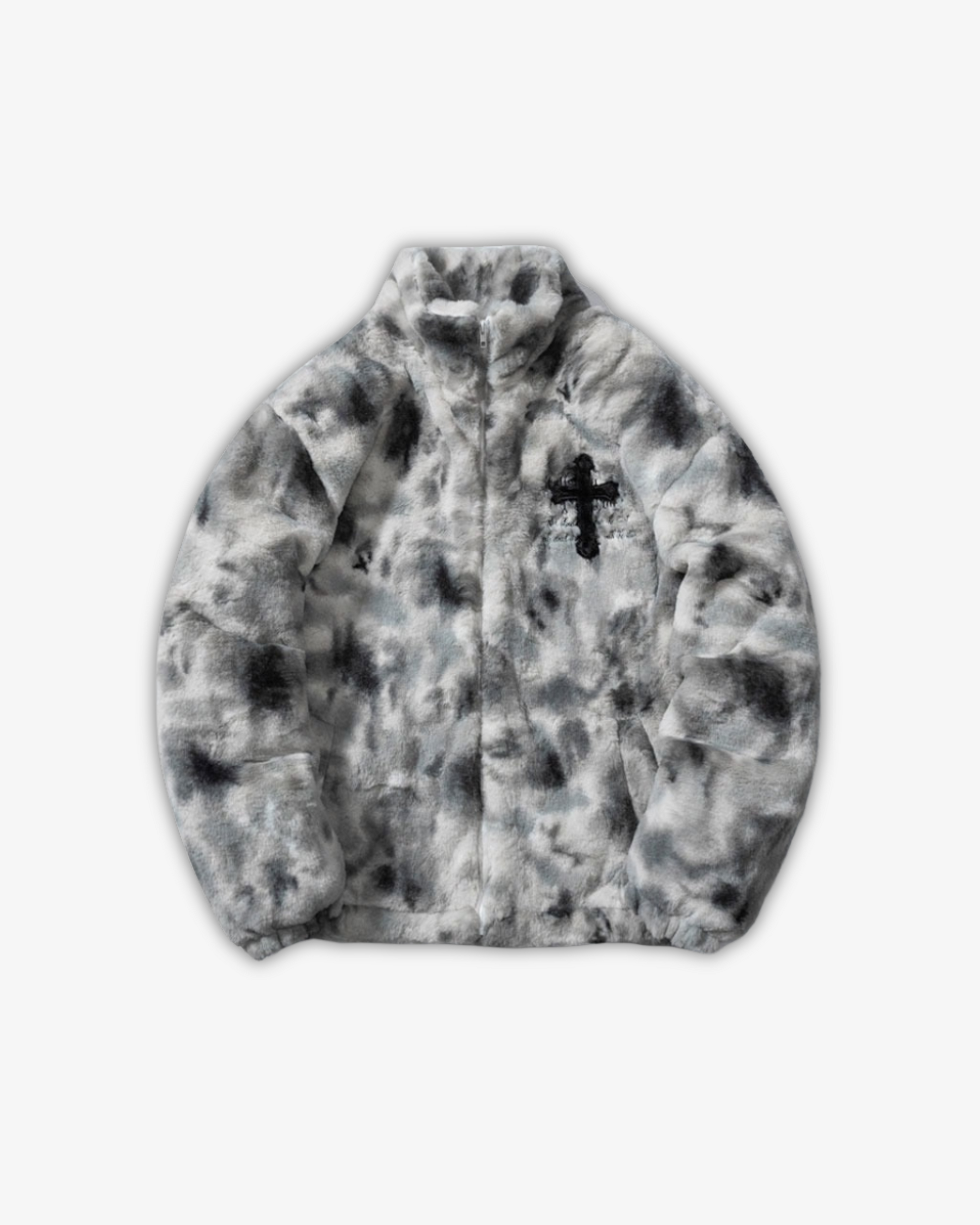 CROSS FLEECE FLUFFY JACKET