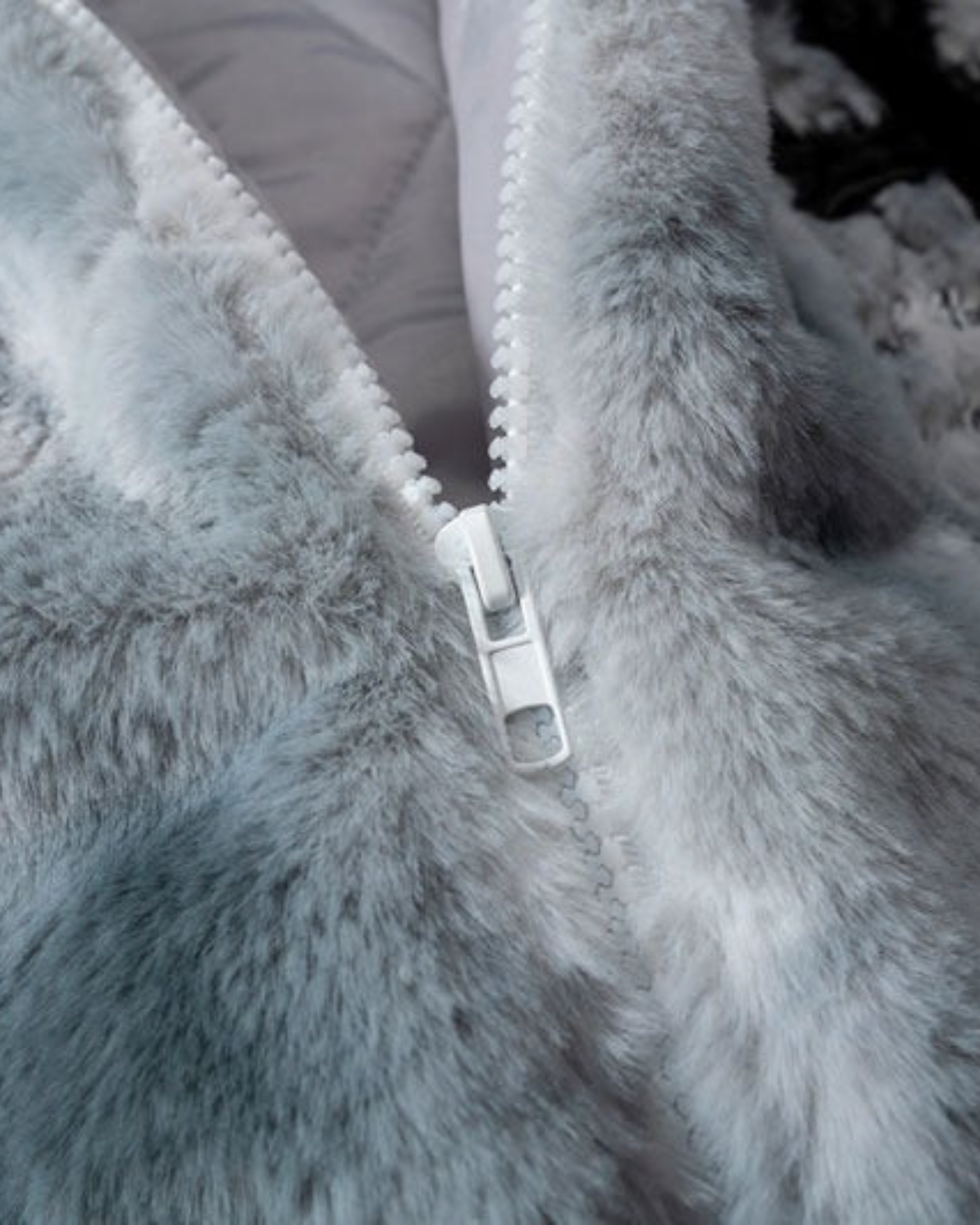 CROSS FLEECE FLUFFY JACKET