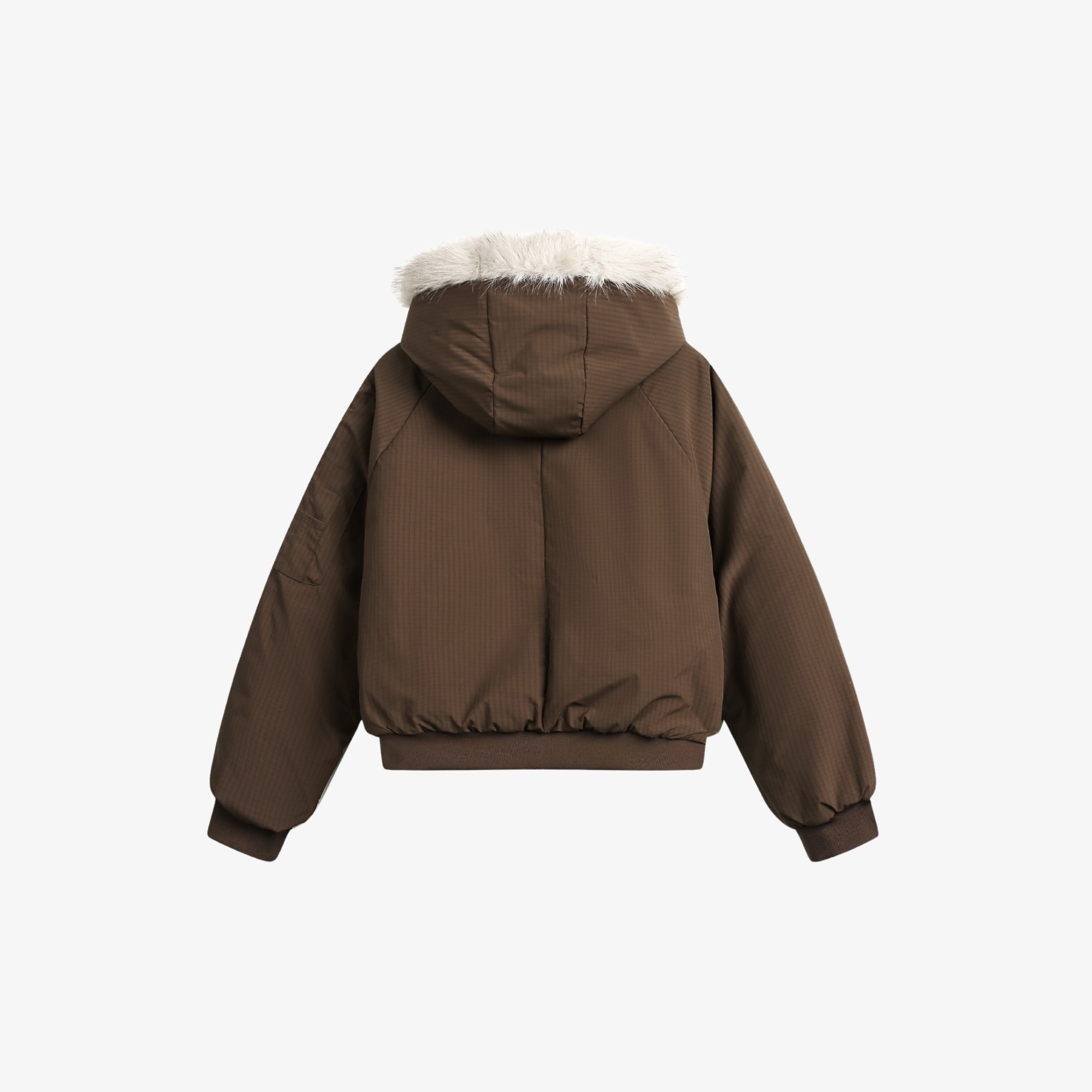 FUR HOODED BOMBER