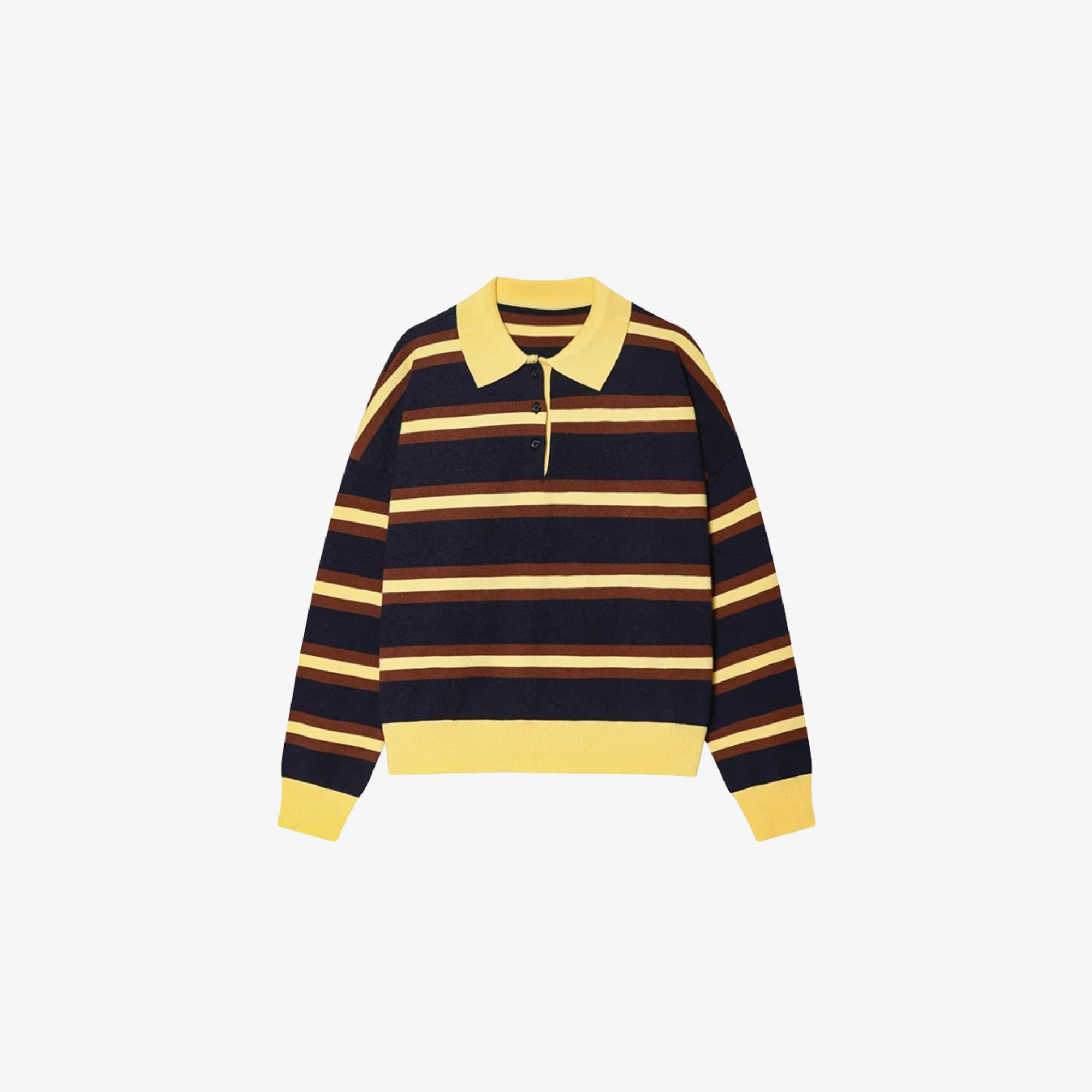 W | VINTAGE STRIPE POLO SWEATER