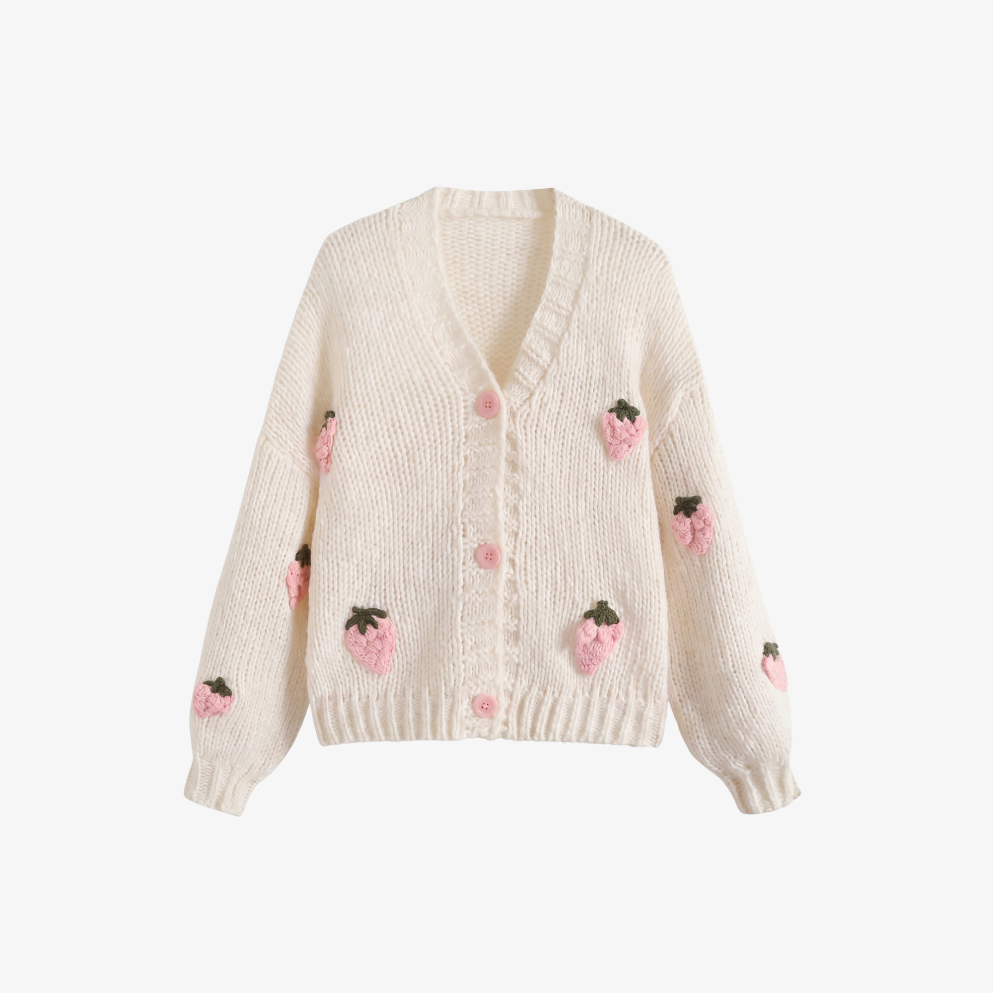 W | SWEET STRAWBERRY CARDIGAN