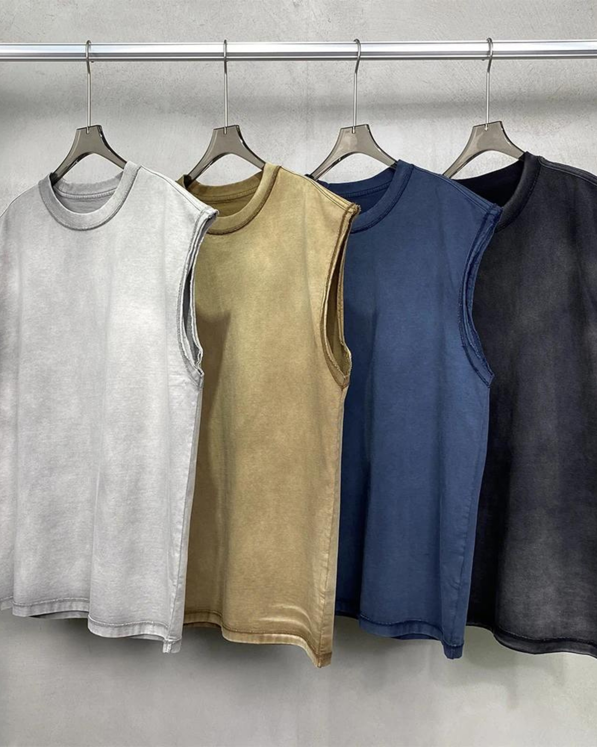 275GSM DYED LOOSE FIT TANK TOP