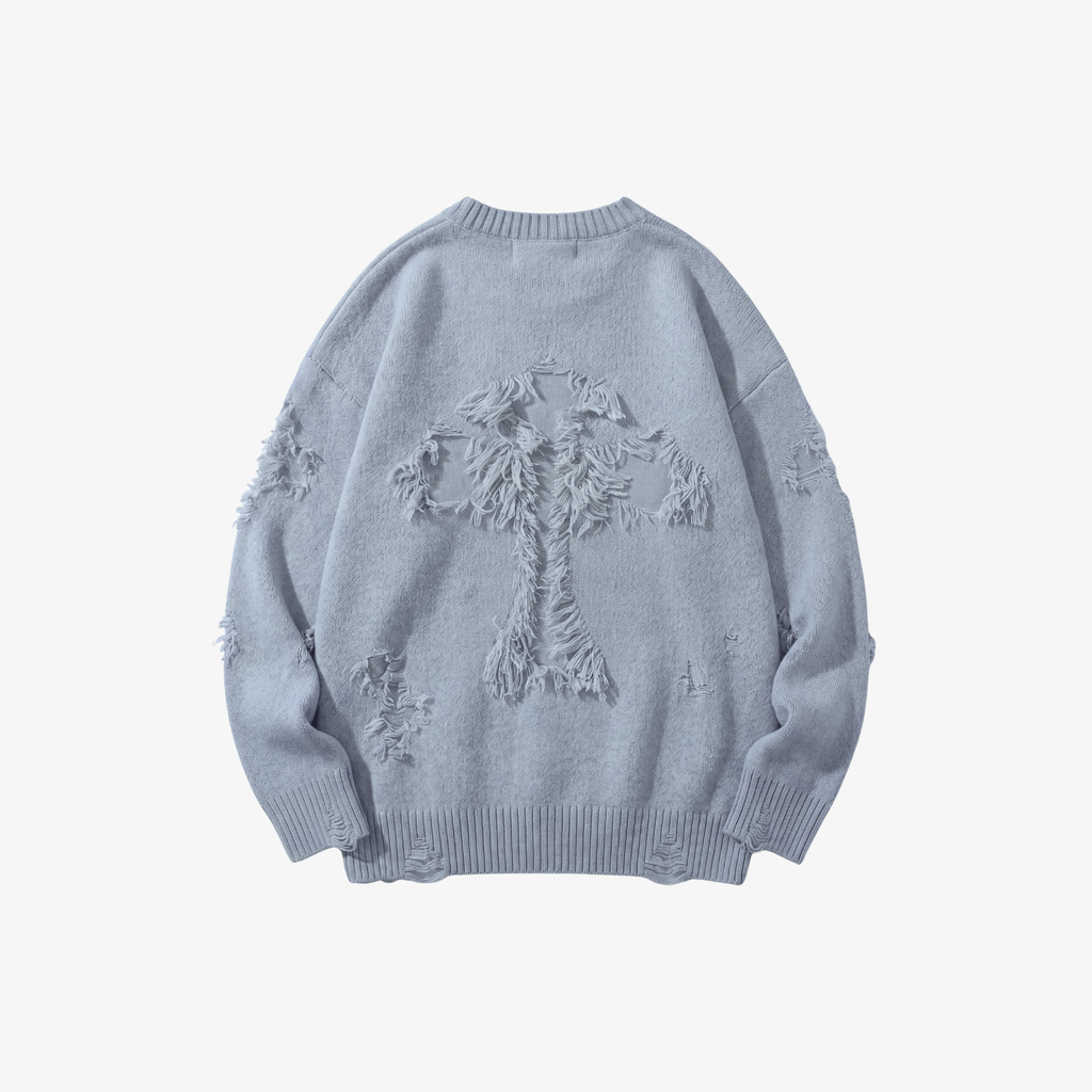 W | Y2K DISTRESSED SWEATER