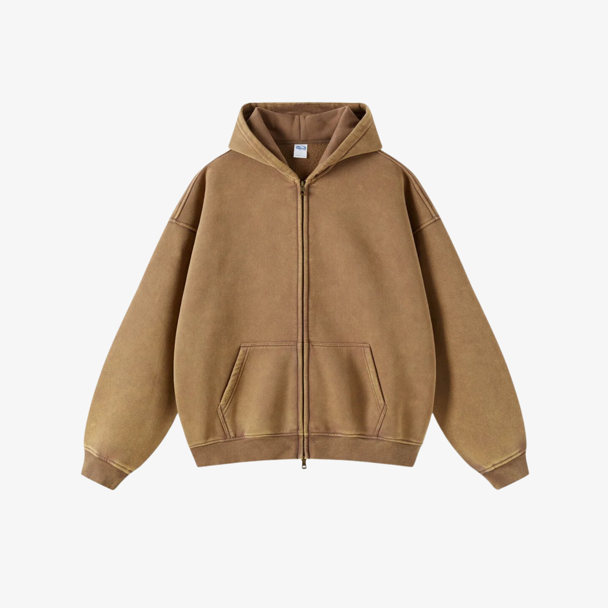 W | WASHED ZIP HOODIE — 360 GSM