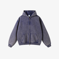 W | WASHED ZIP HOODIE — 360 GSM