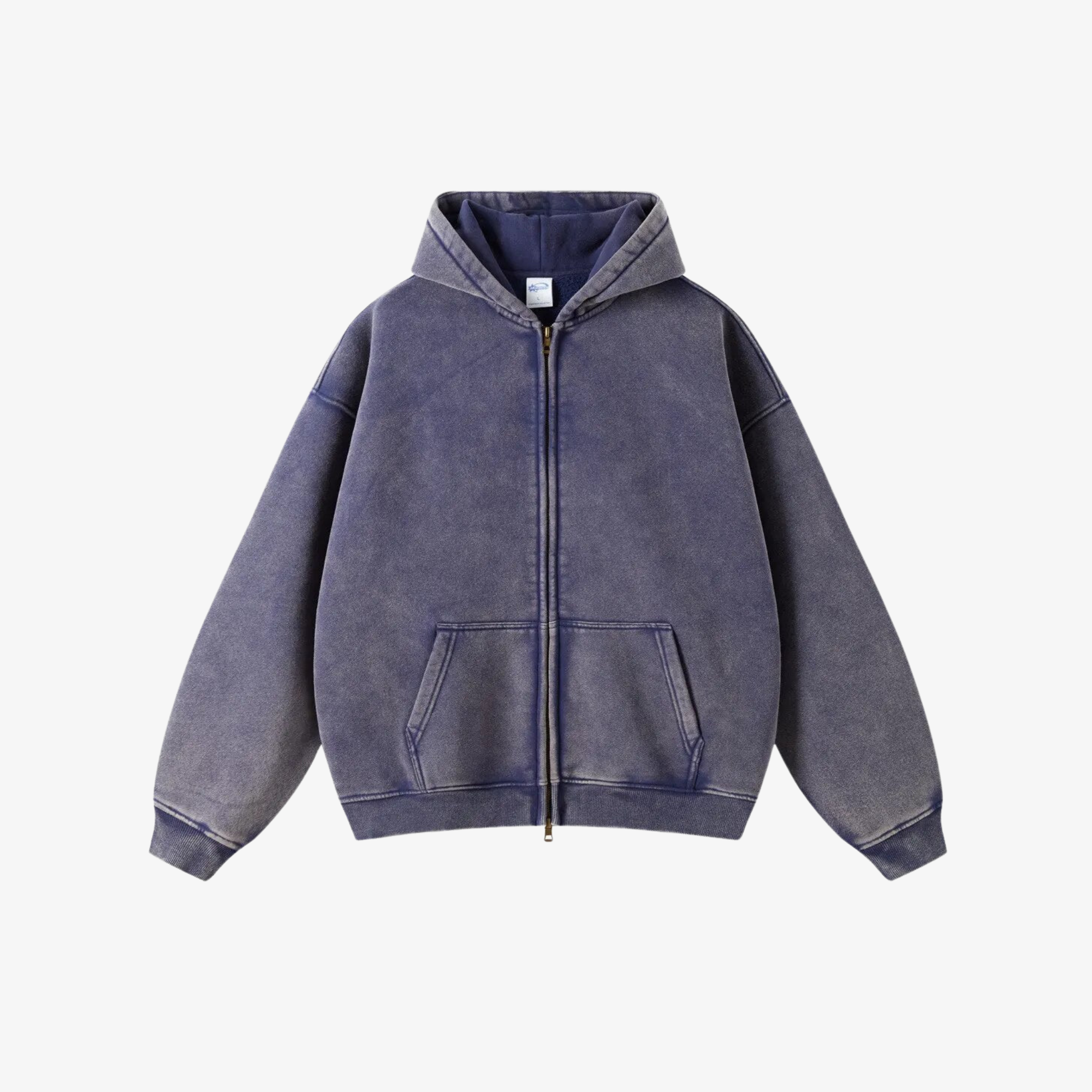 W | WASHED ZIP HOODIE — 360 GSM