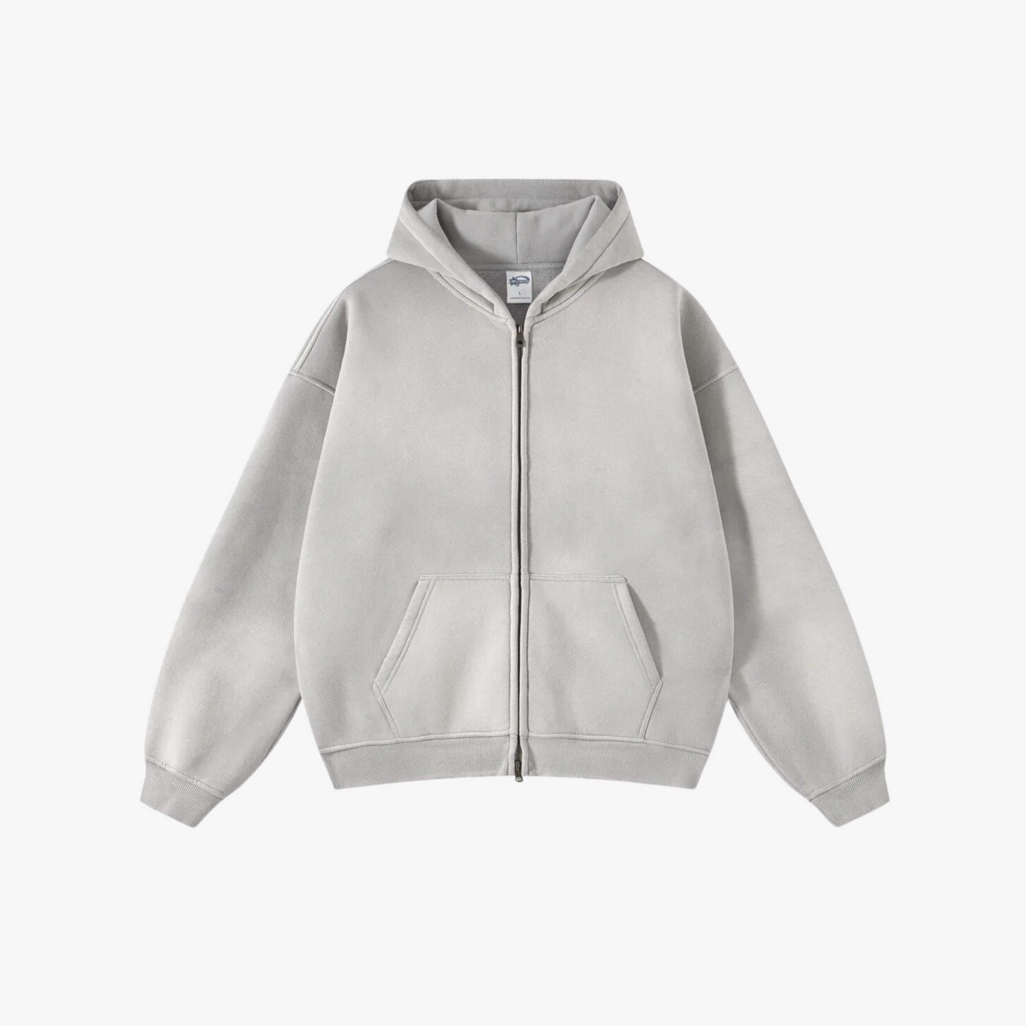 WASHED ZIP HOODIE — 360 GSM