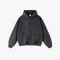 W | WASHED ZIP HOODIE — 360 GSM