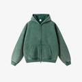 M | WASHED ZIP HOODIE — 360 GSM