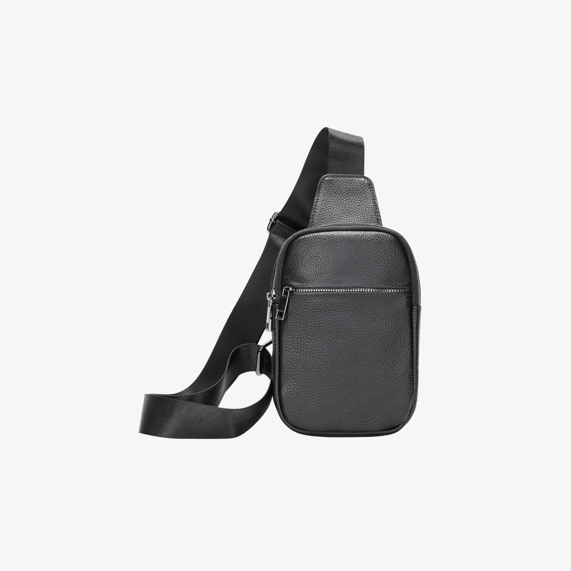 ANTI-THEFT CROSSBODY LEATHER BAG