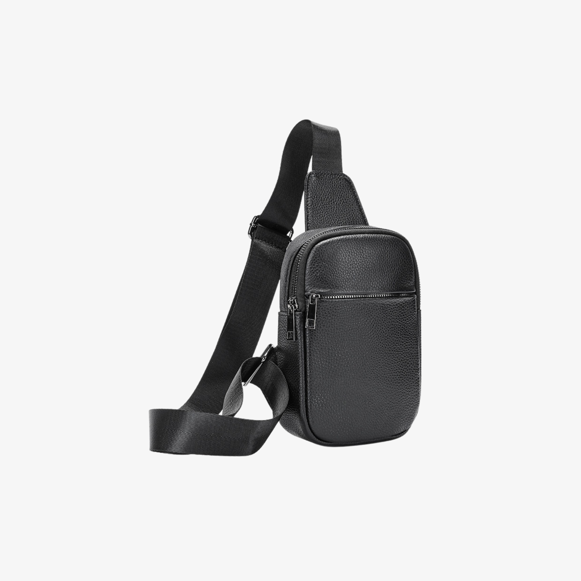 ANTI-THEFT CROSSBODY LEATHER BAG